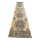 Distressed turkish runner 350x75 cm wool vintage tribal rug