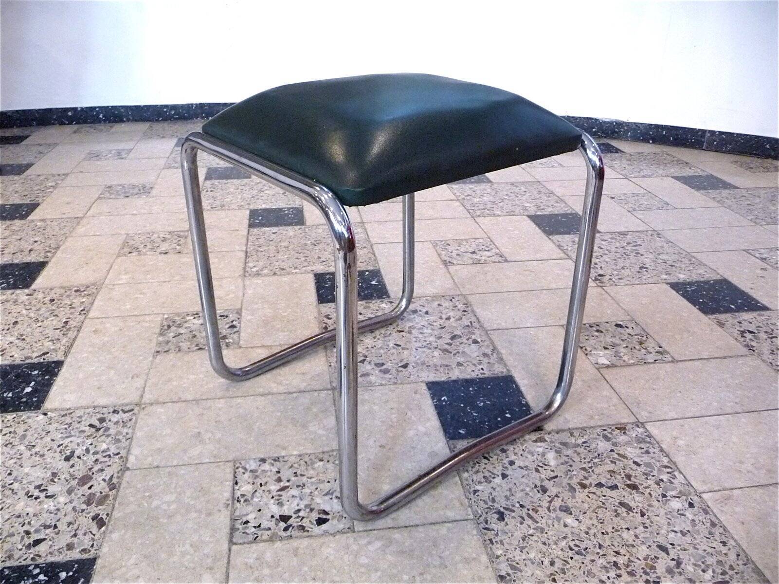 Bauhaus style tubular steel stool from Mauser Werke, Germany 1930s