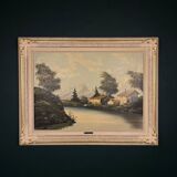 G. Taverna, Grand Landscape, 19th century, Oil on Canvas, Framed