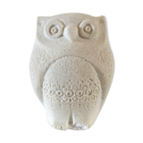 Presse papier sculpture chouette/hibou design Marbell Stone art belgium années 70