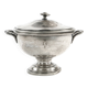 Soup tureen, Art Deco, silver-plated brass, Norblin, Poland, 1930s