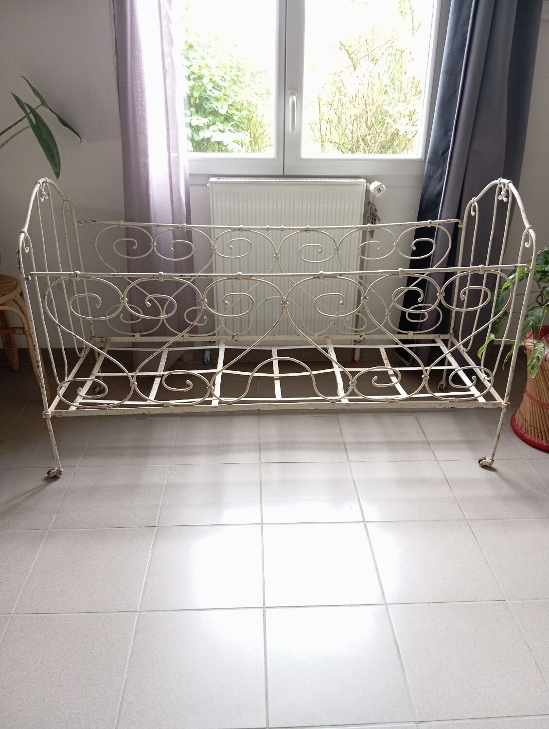 Lit banquette fer forgé
