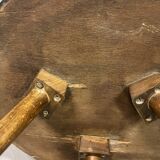Table pieds fuseaux et plateau en verre