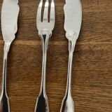 Set of 12 fish cutlery. Model Shell BOULENGER