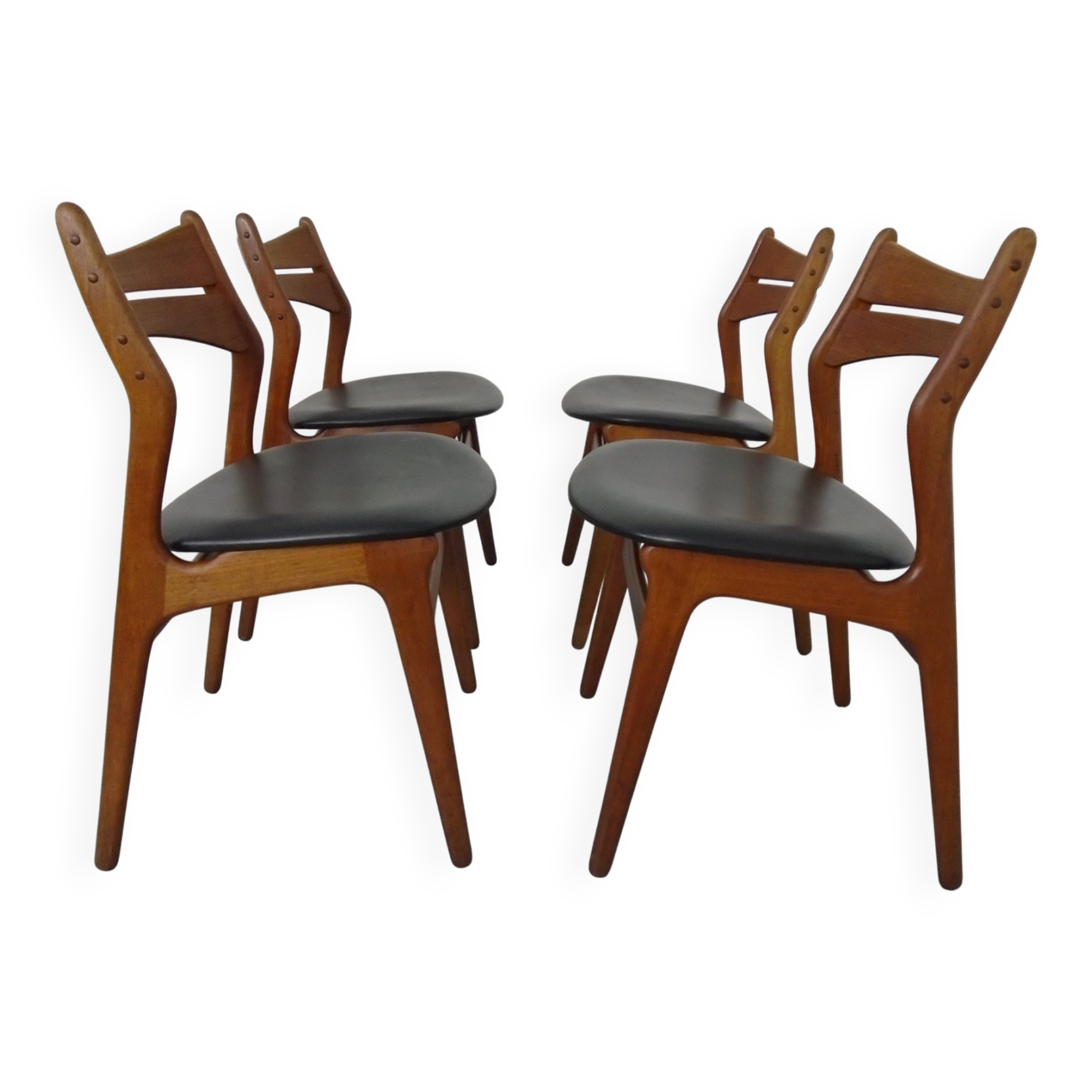 Teak Model 310 Dining Chairs by Erik Buch for Chr. Christensen, Denmark, 1960s, Set of 4