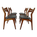Teak Model 310 Dining Chairs by Erik Buch for Chr. Christensen, Denmark, 1960s, Set of 4