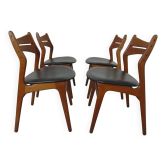 Teak Model 310 Dining Chairs by Erik Buch for Chr. Christensen, Denmark, 1960s, Set of 4