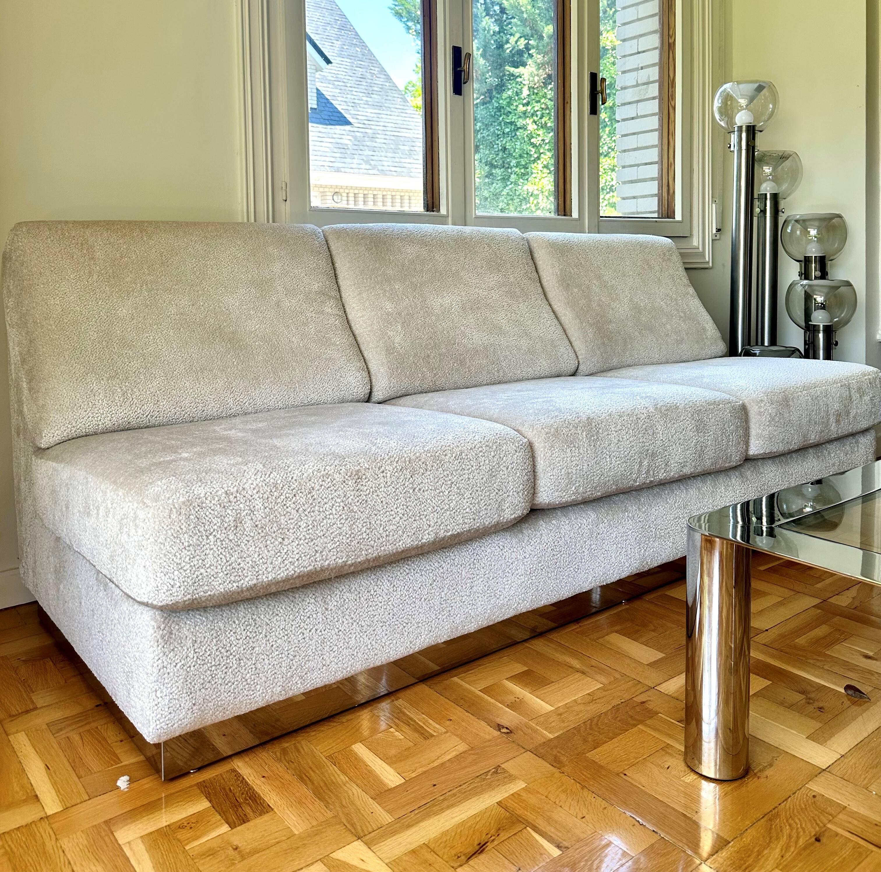 Sofa set + 2 Jacques Charpentier armchairs