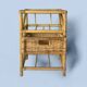 Commode vintage en rotin et bambou