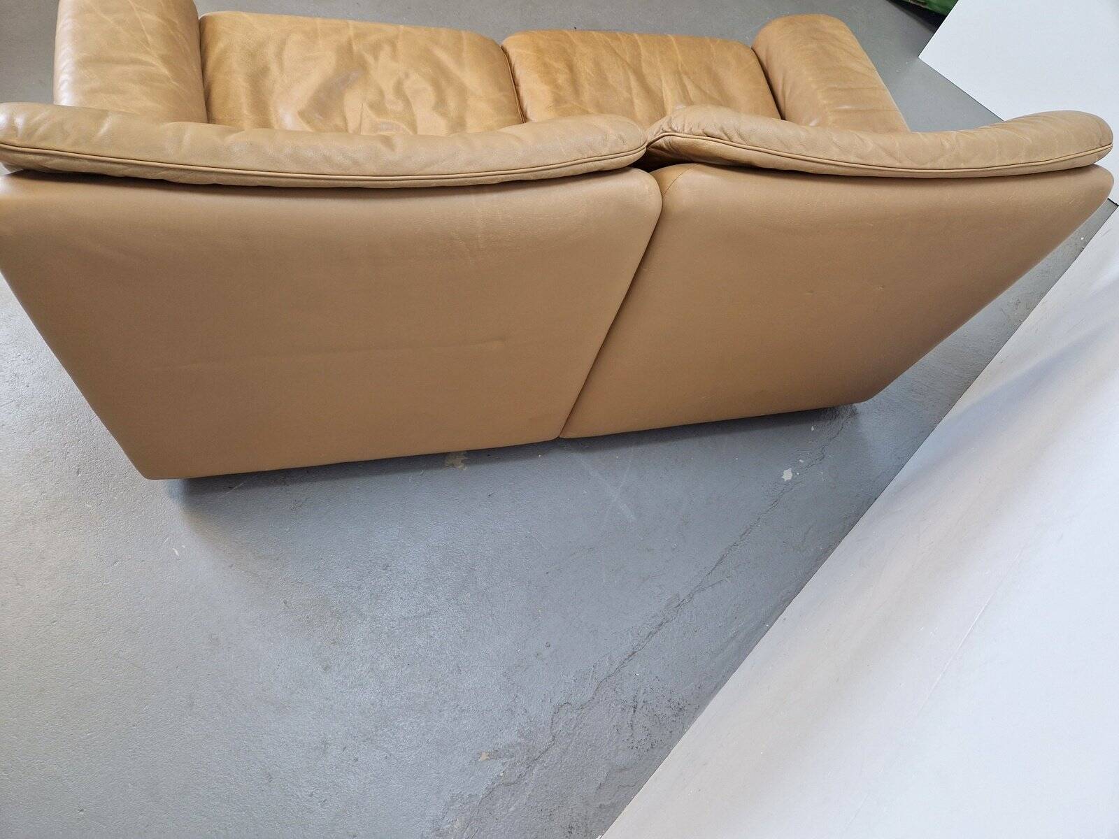 Vintage Leather DS 66 2-Seater Sofa by Carl Larsson for de Sede, 1970s