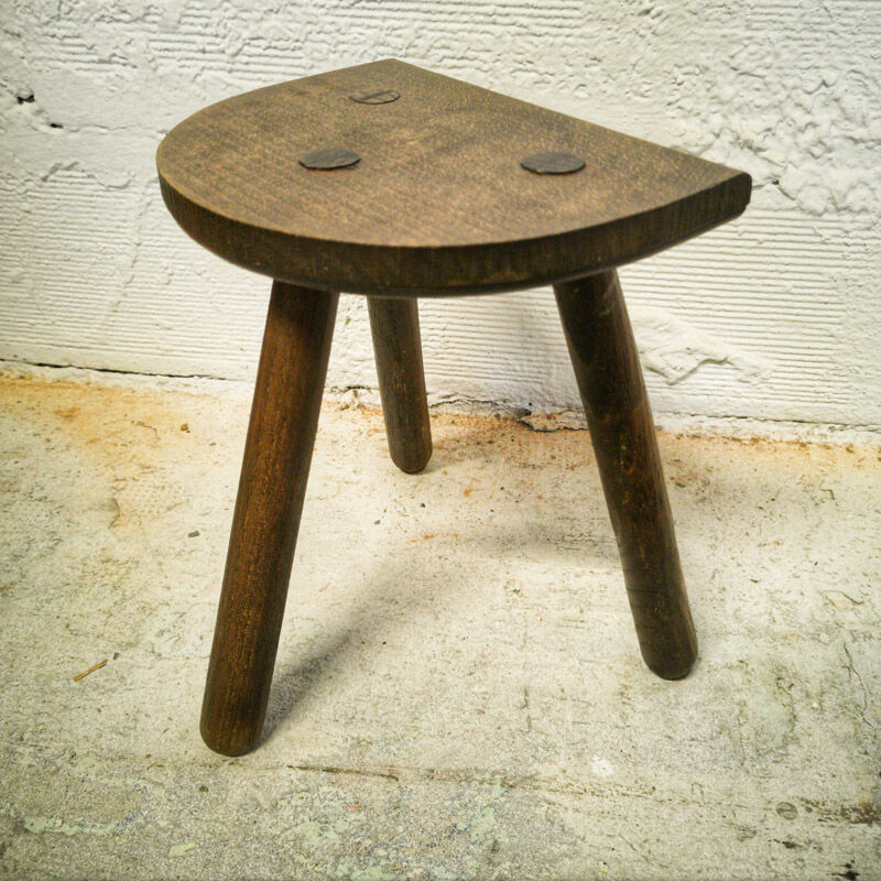 Tripod cowhide stool