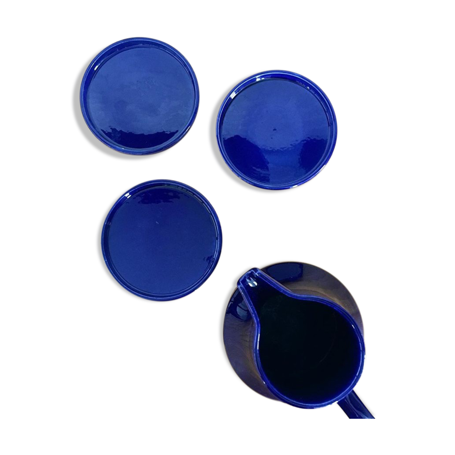 Set pitcher and sandstone plates