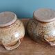 Soup bowls covered signed by Jean-Pierre Prud’homme in Puisaye stoneware.