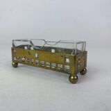 Secessionist brass baskets and toothpick holder by Hans Ofner/Josef Hoffmann