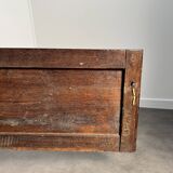 Large English sideboard, dresser, solid oak buffet George II 18th century.