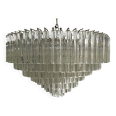 Lustre en verre de murano triedro transparent