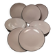 Set of 12 dessert / cake plates - bareuther bavaria silver liseret