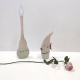 Handmade Scavo Glass Bottle / Vase by Luigi Mellara, Italy