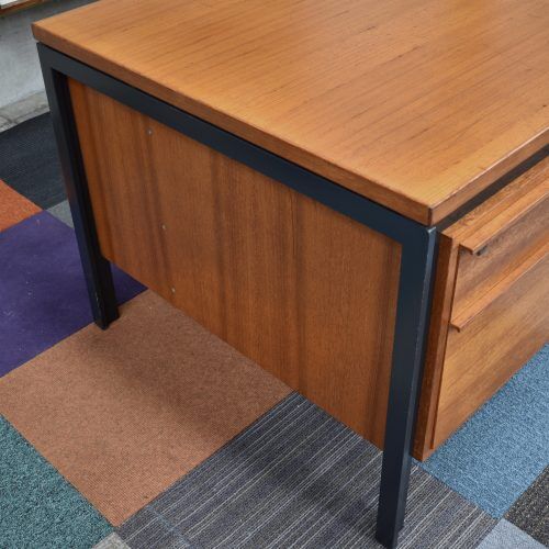 Scandinavian teak and metal desk circa 1970