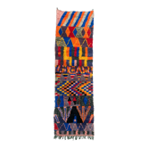 Moroccan Berber rug Boujaad corridor with multicolored patterns 288x84cm
