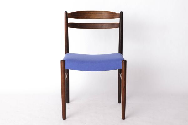 1 des 4 chaises de salle à manger en palissandre suédois par Carl Ekström pour Albin Johansson