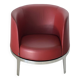 Fauteuil rotatif en cuir Bordeaux par Carl Öjerstam pour Materia, Suède post 2000