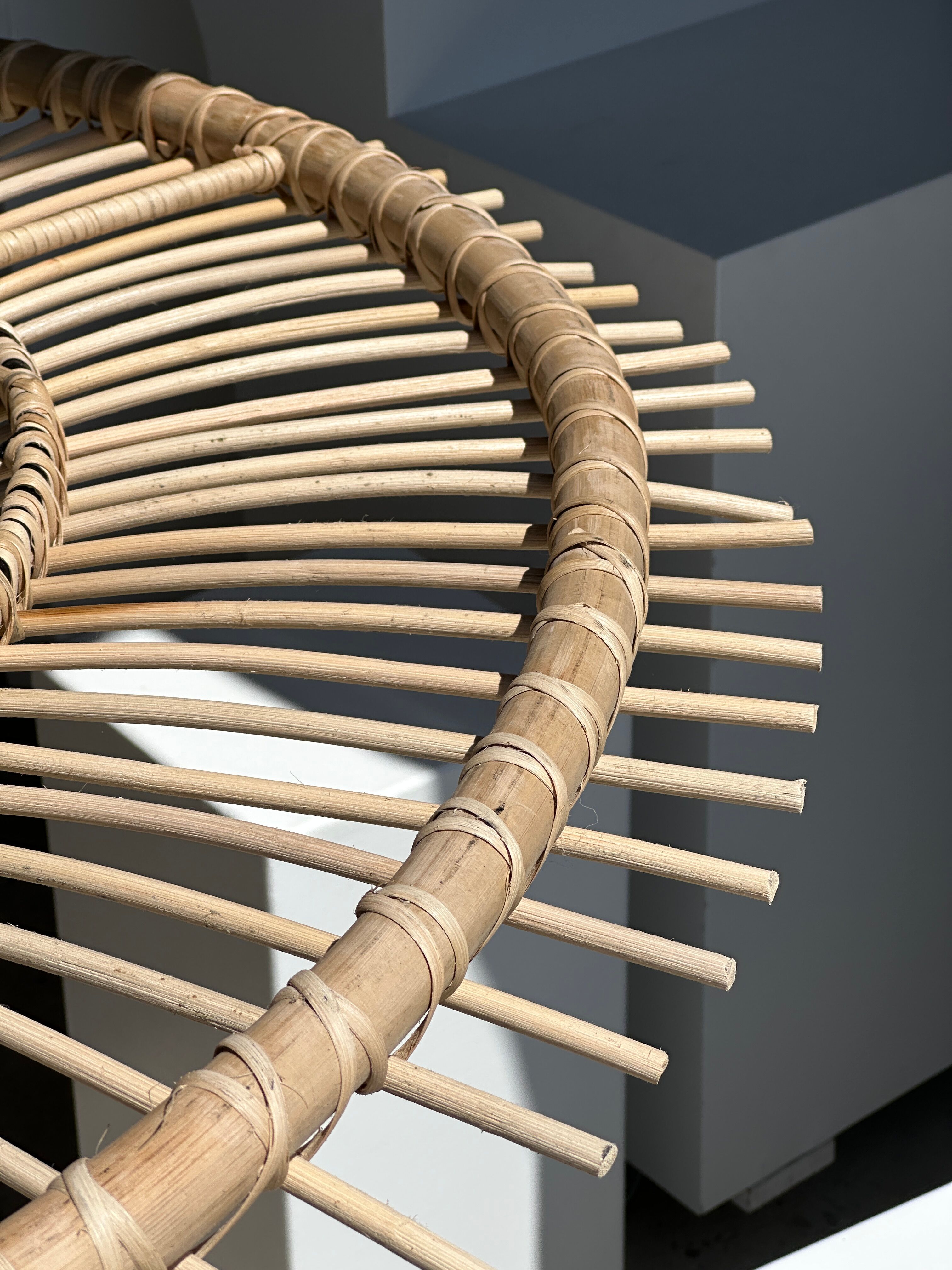 Suspension rattan saucer iron frame D:120 H:60