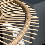 Suspension rattan saucer iron frame D:120 H:60