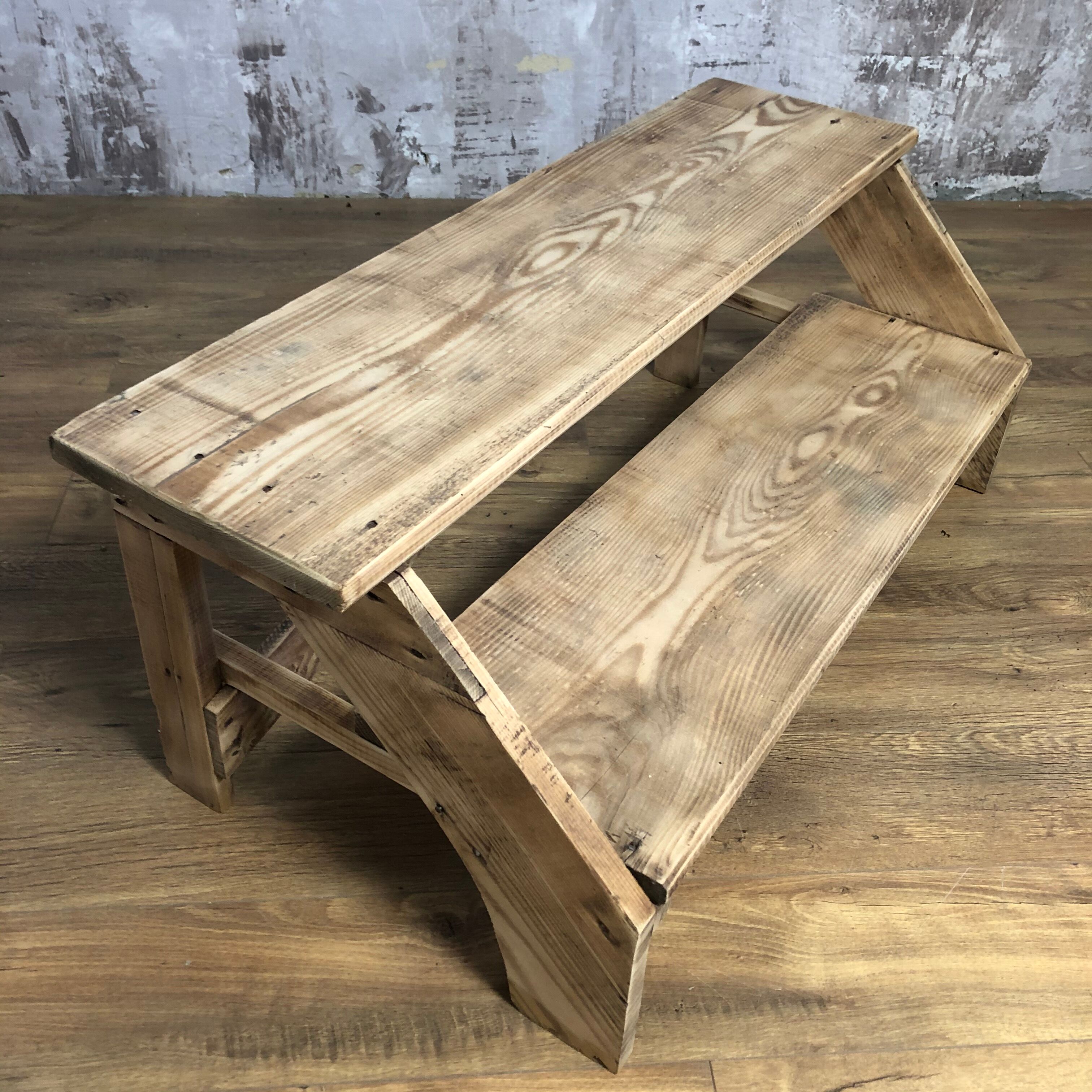 Former wooden workshop step