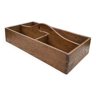 Vintage oak box with handle