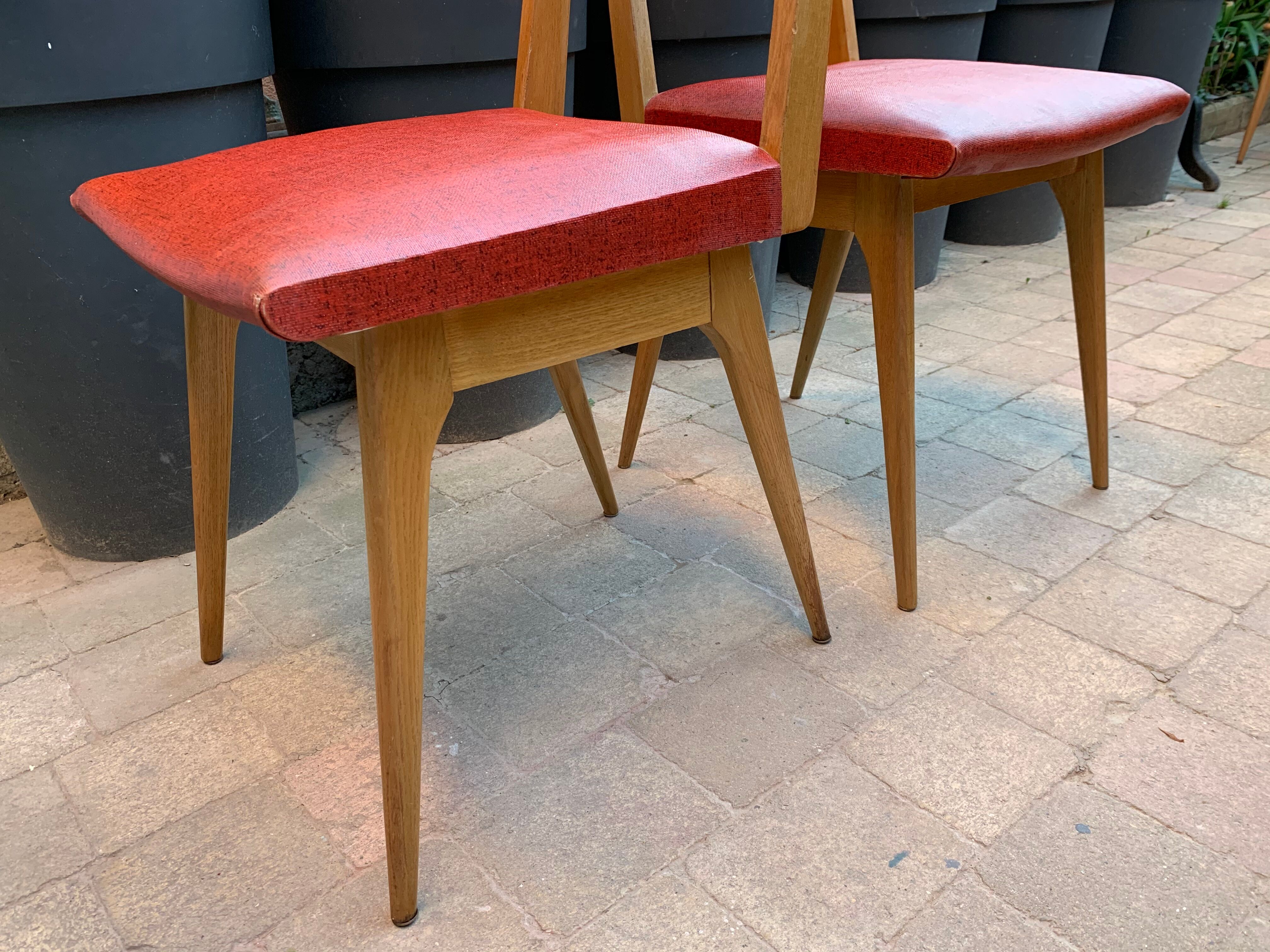 1960s skai compass leg chairs