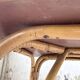 1950s rattan table with ceramic top
