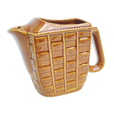 Ceramic pitcher decoration wicker style braided