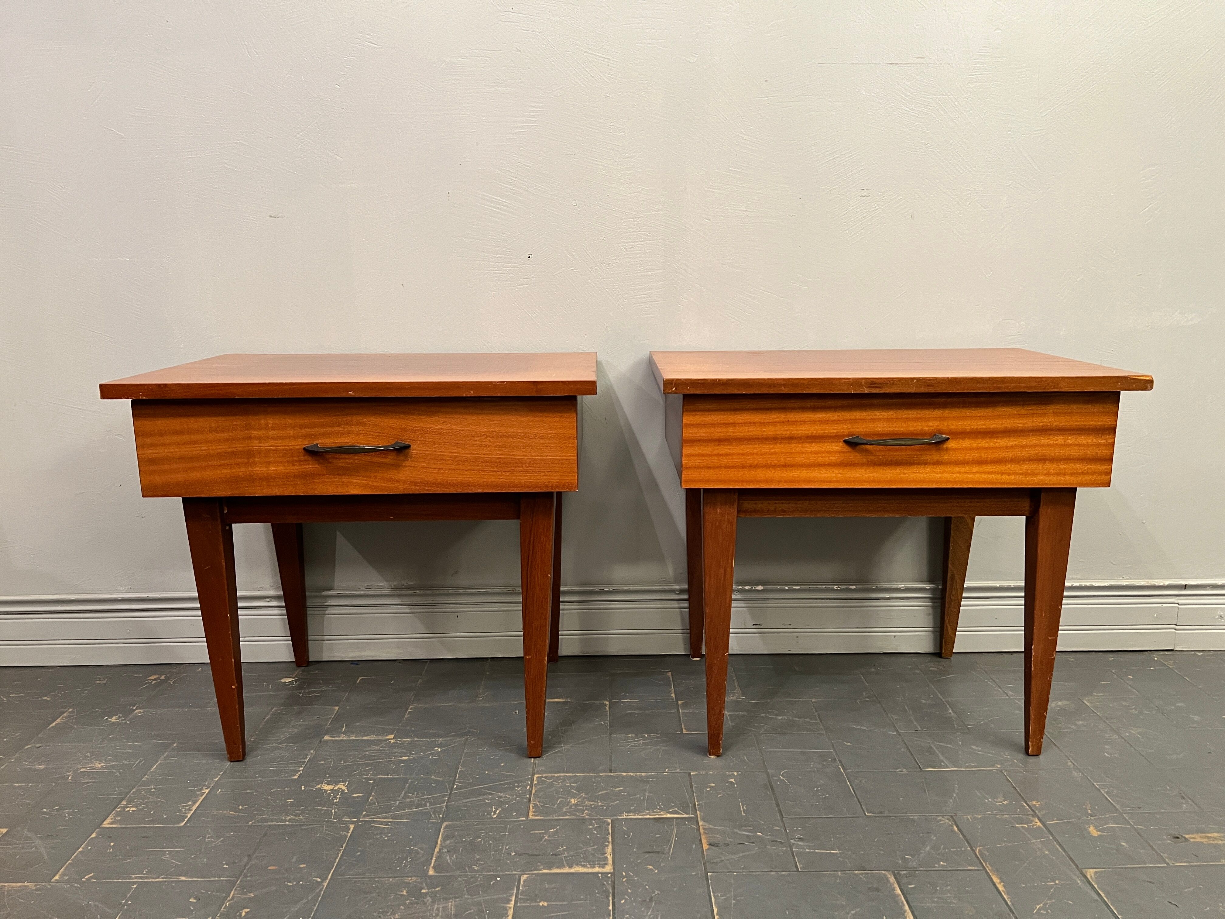 Pair of vintage bedside tables