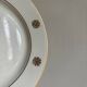 Set of 10 vintage white and gold dessert plates.