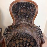 Pair Of Louis XV Style Bergères In Walnut Circa 1850