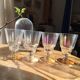 Lot 4 1930s glasses in iridescent mercuris glass