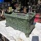 Antique enamelled cast iron planter in the Napoleon III style.