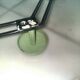 Coat rack with 4 green metal hooks from the 70s