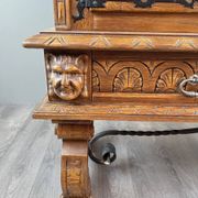 Carved oak display case, Neo-Renaissance style, 20th century