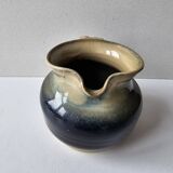 Glazed ceramic pitcher signed C - Tasey