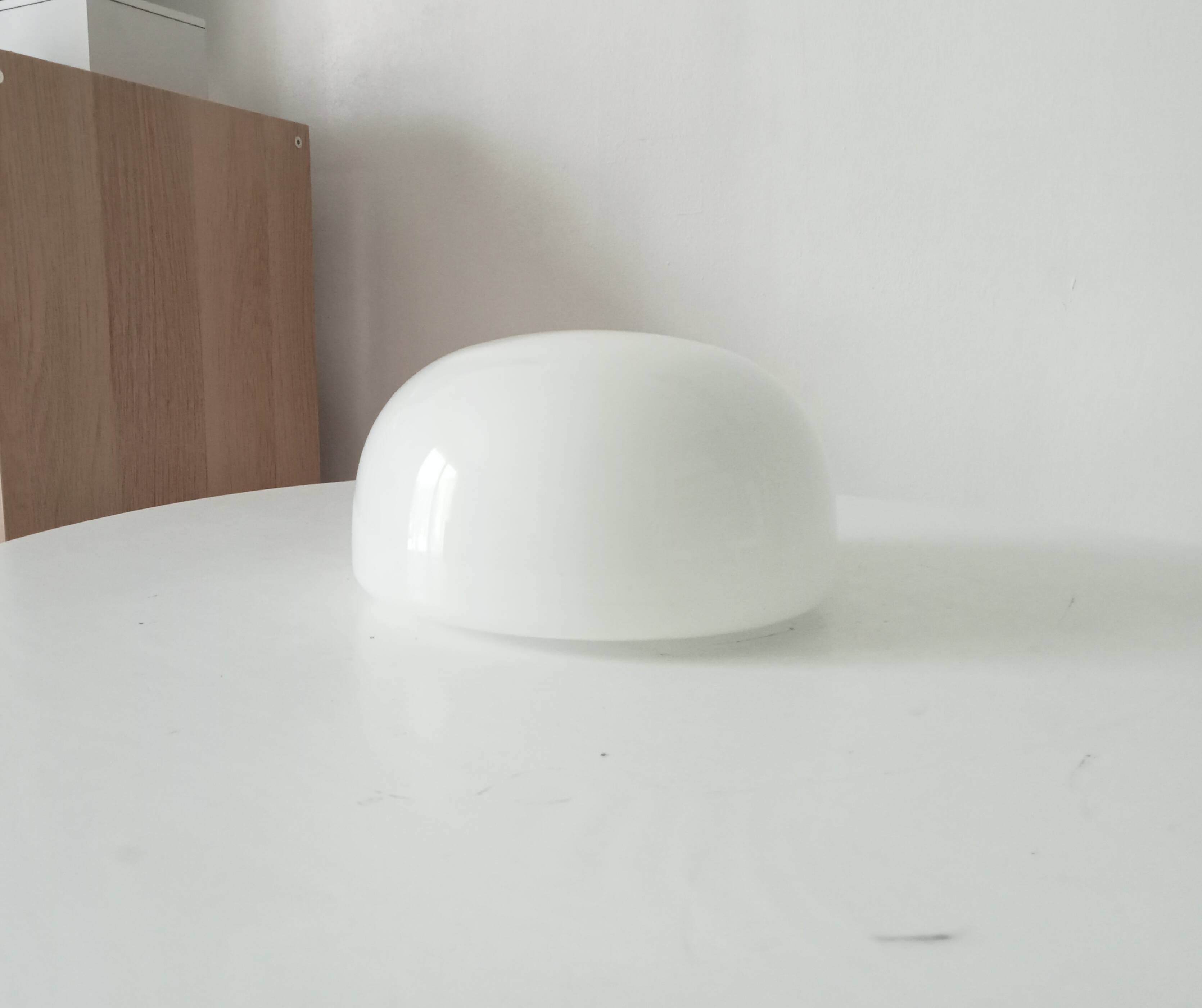 Old vintage globe lampshade in opaline.