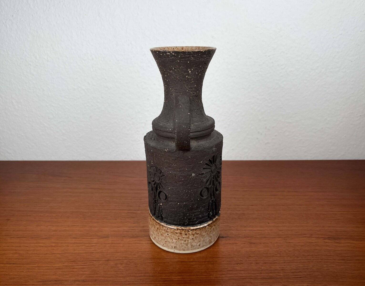Vase en céramique de studio danois du milieu du siècle, années 1960