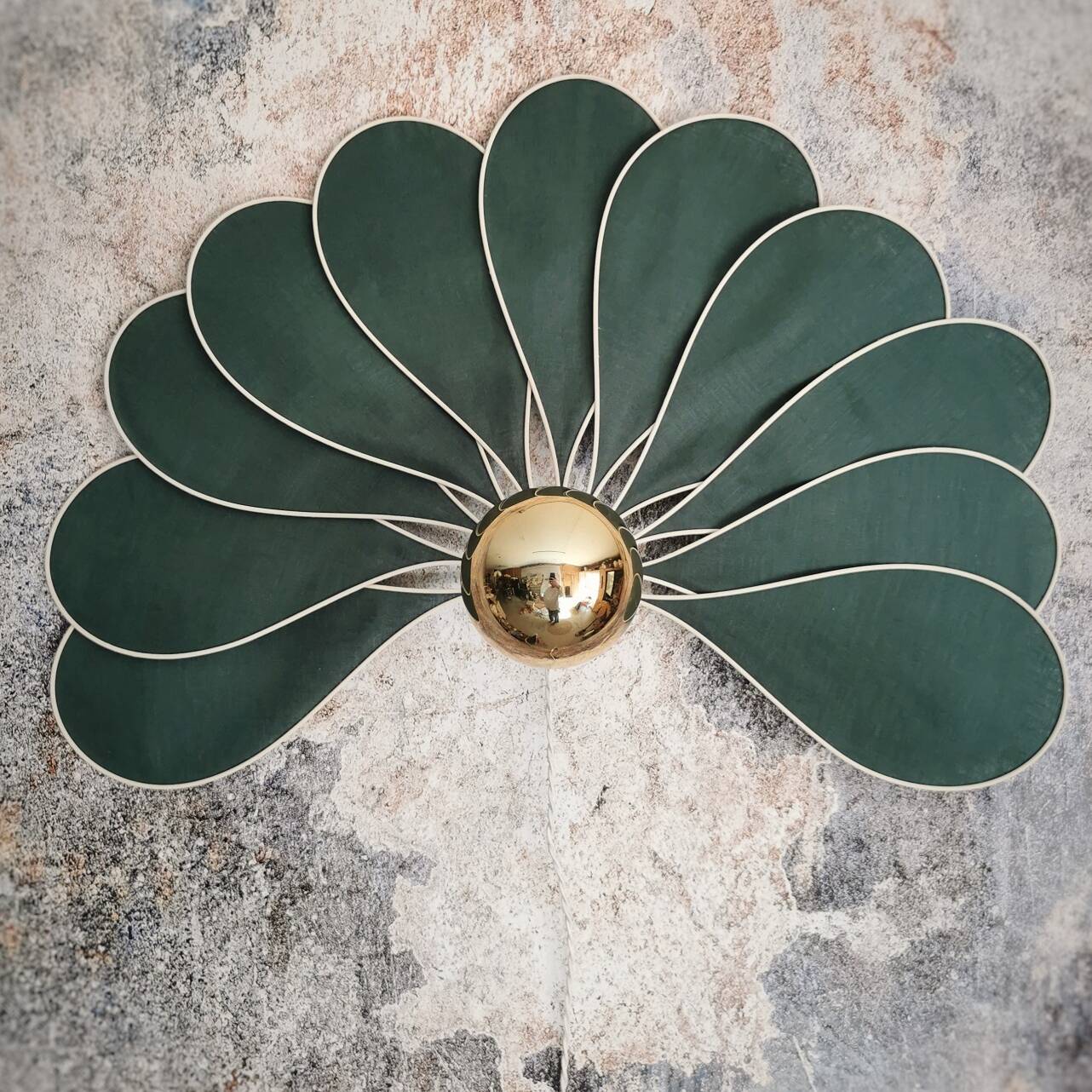 Peacock wall light