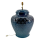 lampe en céramique bleue, France, Années 1950