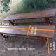 Pair of solid cherry wood farmhouse benches, 1950/60