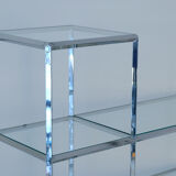 Etagère bibliothèque Vitra modulable chrome et verre