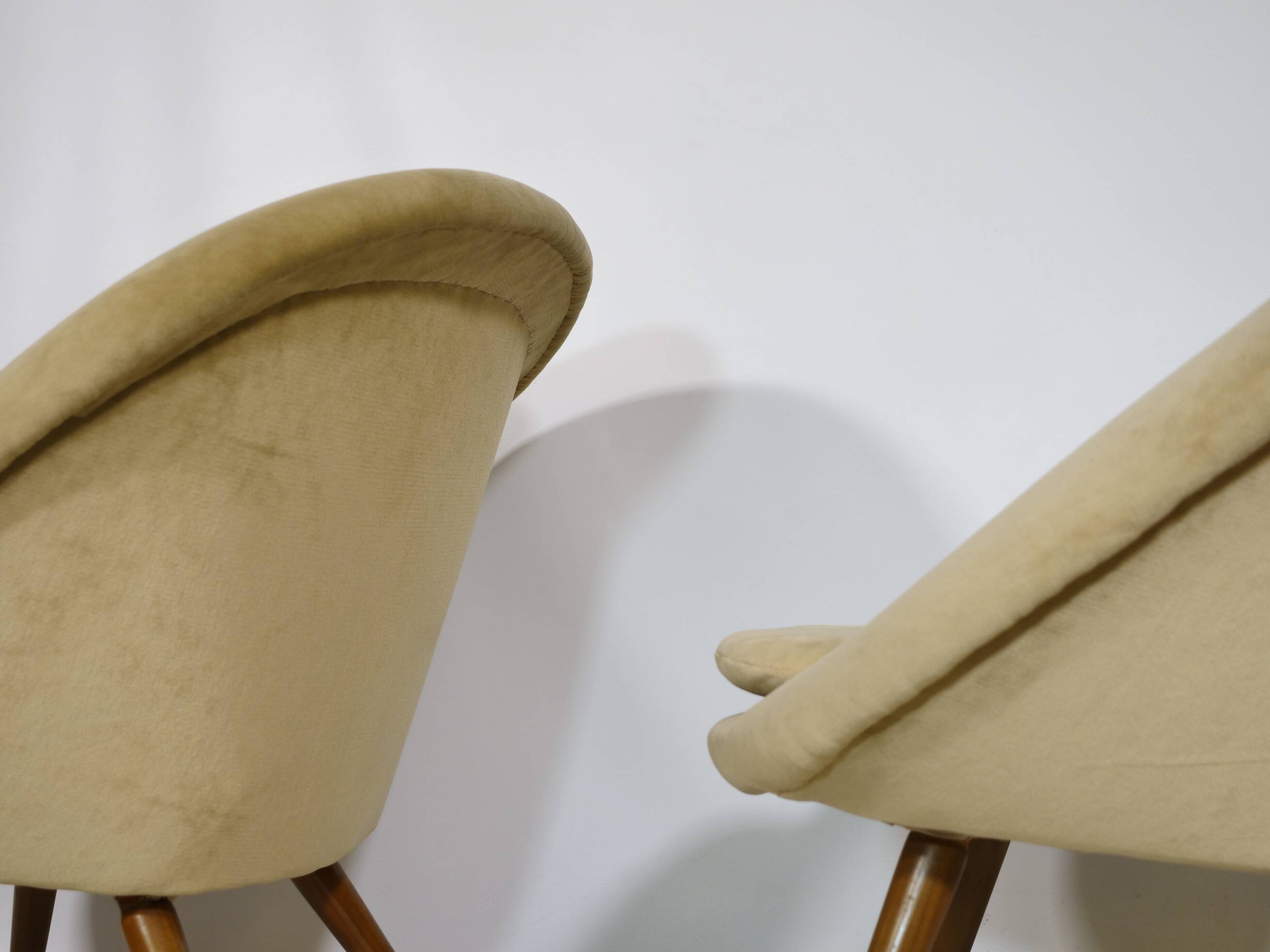 Mid-Century Shell Lounge Chairs in the Style of Jean Royère, Set of 2, 1950