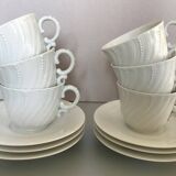 Fine white porcelain coffee service