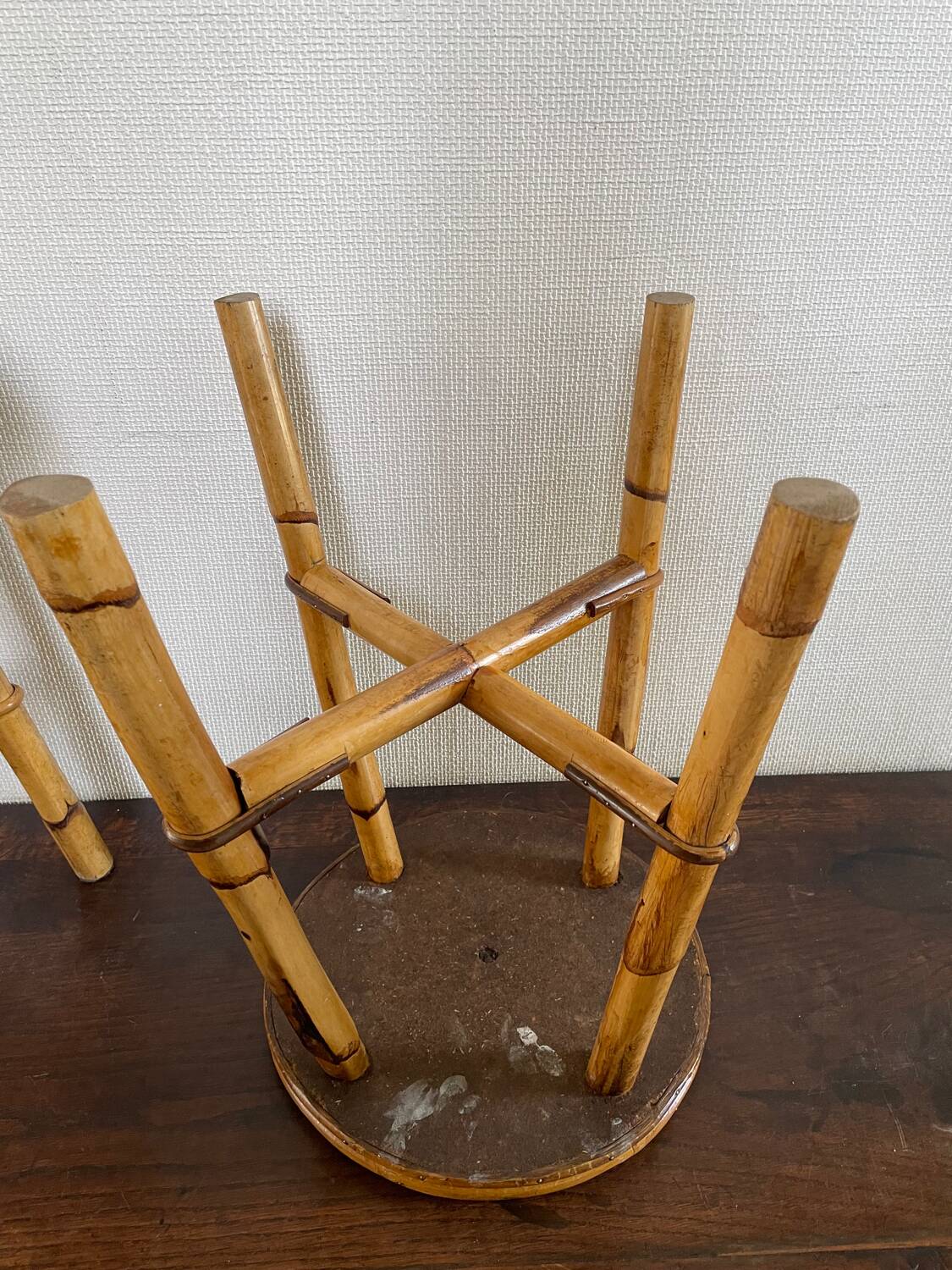 Vintage rattan stools